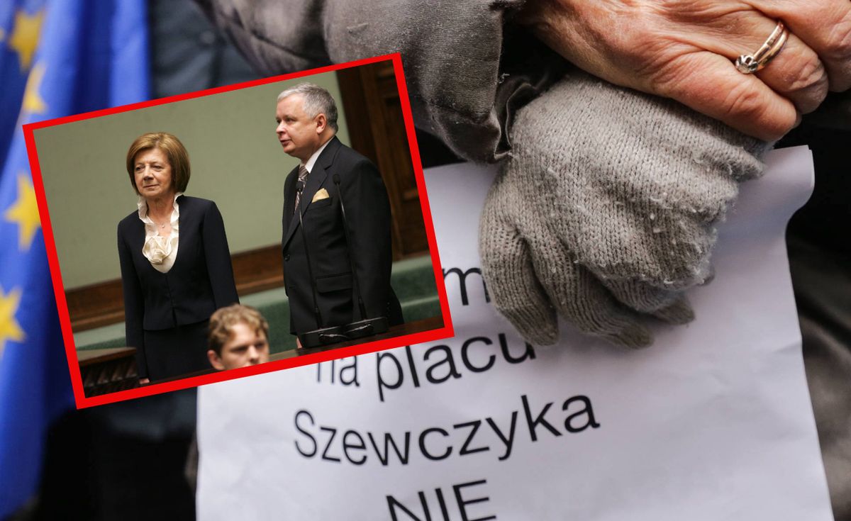 Protest przeciwko zmianie nazwy placu Szewczyka w Katowicach