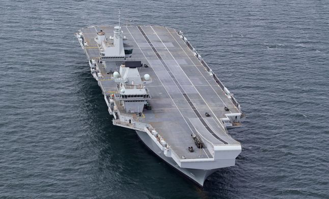 Brytyjski lotniskowiec HMS Queen Elizabeth nie ma skośnego pokładu