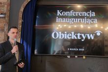 Marcel Kiełtyka na konferencji inaugurującej "Obiektyw" 