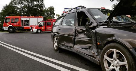 Wypadek na drodze do Polanowa