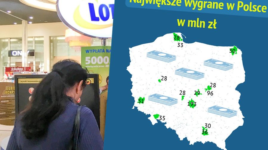 Lotto wygrane mapa