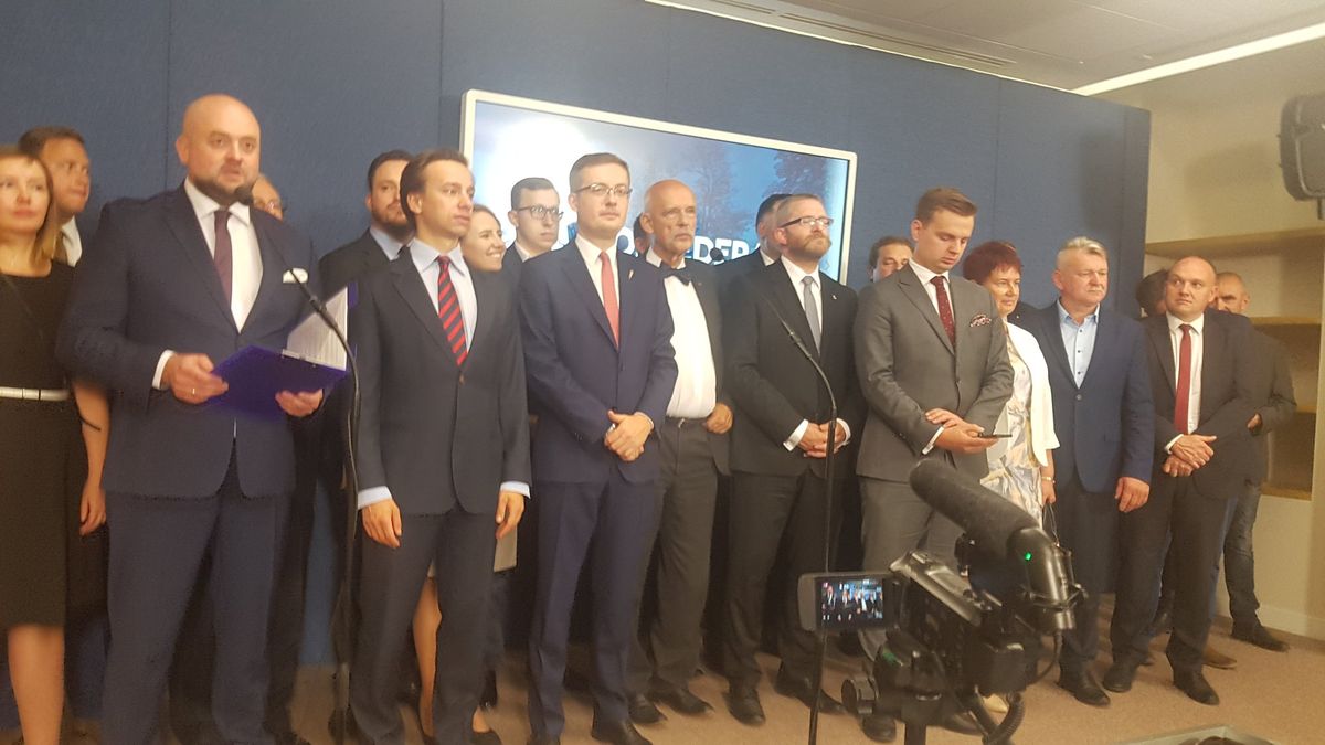 Wybory parlamentarne 2019. Konfederacja zaprezentowała "jedynki". Nie obyło się bez trudności