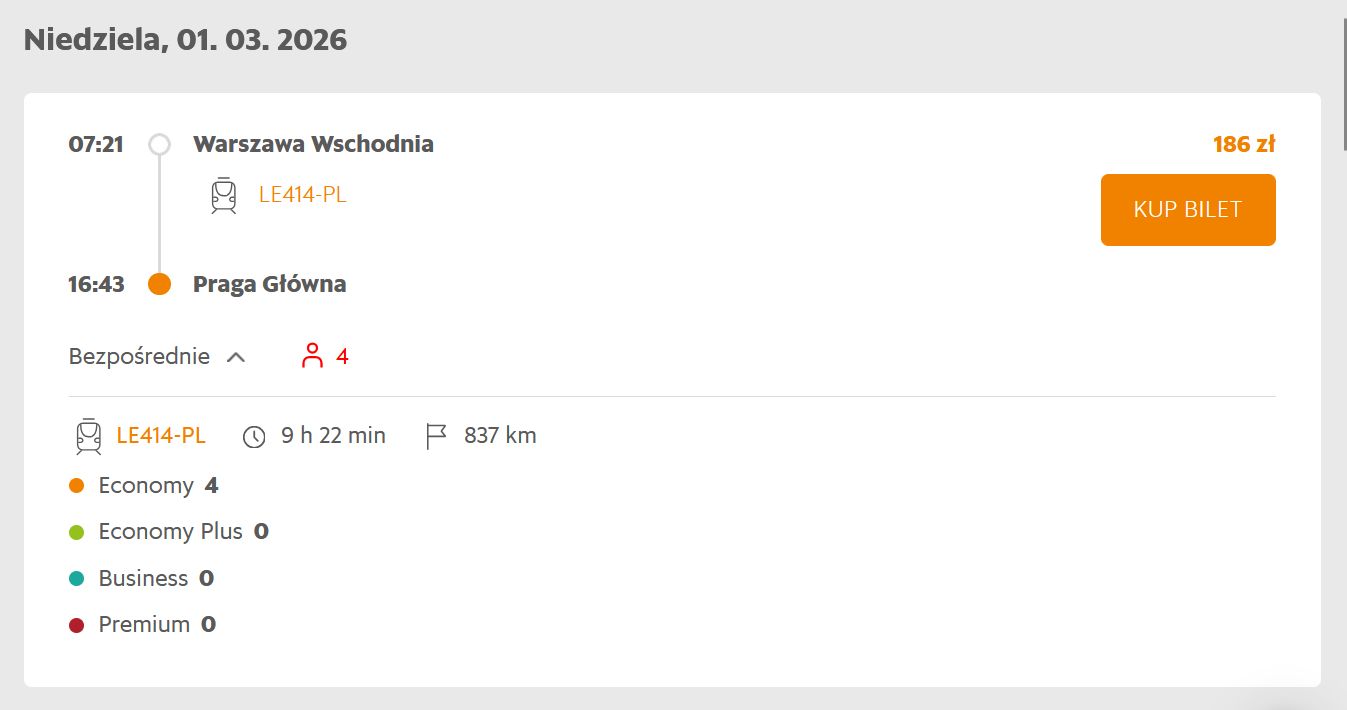 W piątek 27 lutego zostały cztery miejsca 