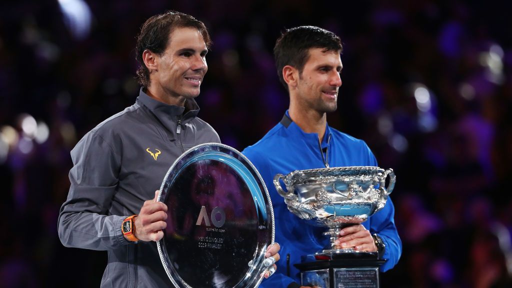 Getty Images / Michael Dodge / Na zdjęciu: Rafael Nadal i Novak Djoković, finalista i mistrz Australian Open 2019