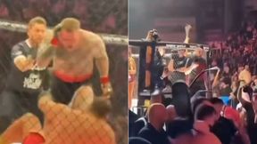 Dantejskie sceny. Zaczęli rzucać krzesłami. Zawodnik uciekał z hali