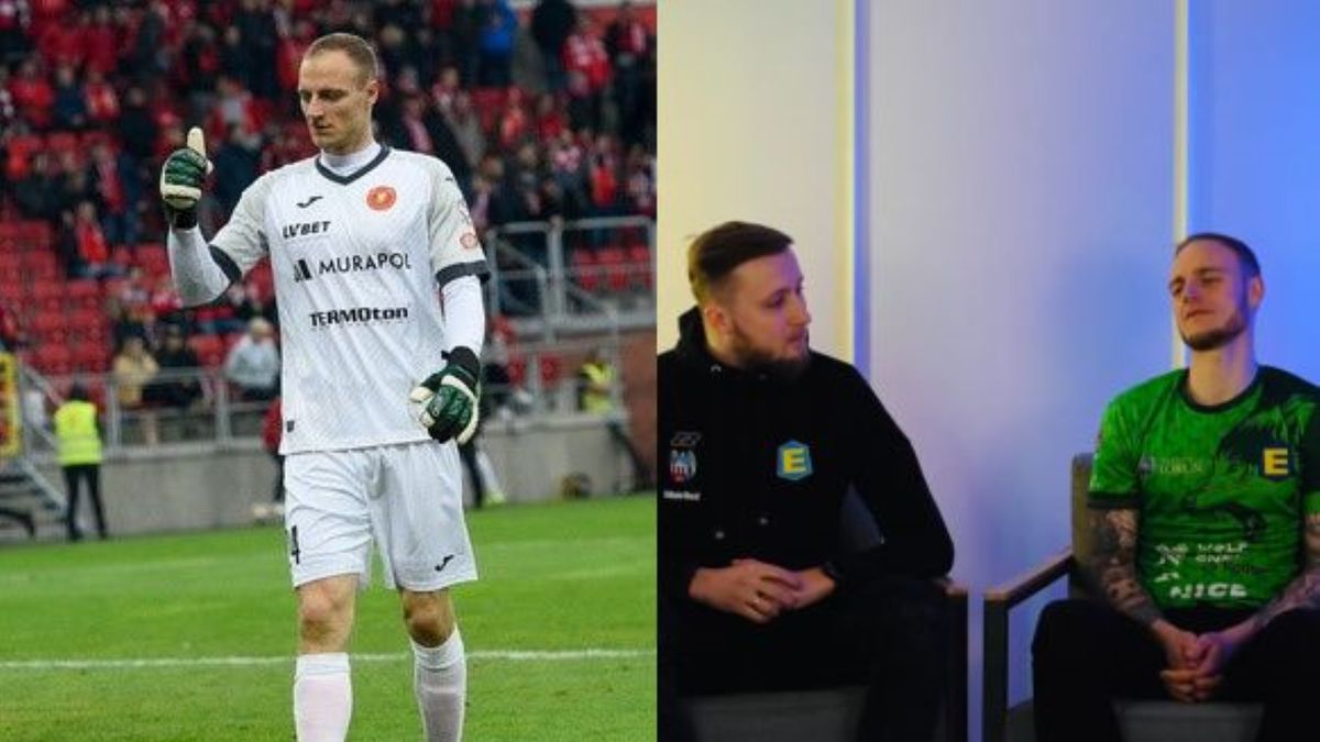 Po lewej: Wojciech Pawłowski (WP SportoweFakty), po prawej: Prezentacja Wojciecha Pawłowskiego w Elanie Toruń (Twitter)