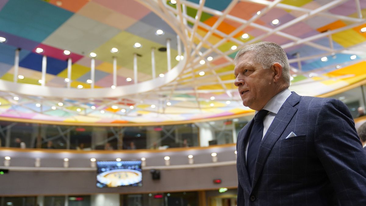 BRUSSELS, BELGIUM - DECEMBER 19: Robert Fico Prime Minister of Slovakia attends an European Council Meeting the on December 19, 2024 in Brussels, Belgium. Among the items on the agenda for EU leaders meeting at the European Council is the conflict in Ukraine, developments in the Middle East, and migration. (Photo by Pier Marco Tacca/Getty Images)