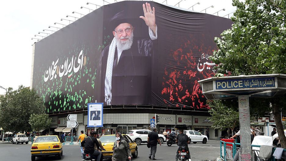 Daily life in Tehran continues on the 15th day of the ceasefire between Iran and Israel
TEHRAN, IRAN - JULY 9: A giant banner featuring a photo of Iran's Supreme Leader Ayatollah Ali Khamenei is unveiled as daily life continues on the 15th day of the ceasefire between Iran and Israel in Tehran, Iran on July 9, 2025. (Photo by Fatemeh Bahrami/Anadolu via Getty Images)
Anadolu
political, diplomatic, daily life