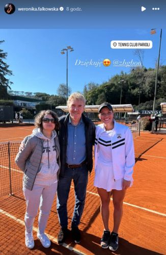 Na zdjęciu: Weronika Falkowska (z prawej) i Zbigniew Boniek