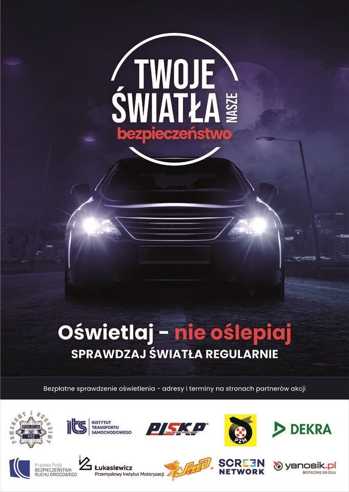 Plakat akcji Twoje Światła nasze Bezpieczeństwo