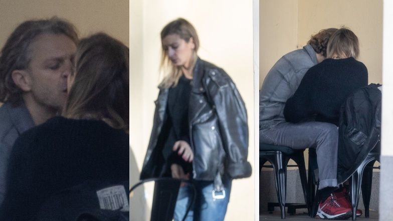 Magdalena Schejbal i Grzegorz Damięcki na spotkaniu w kawiarni