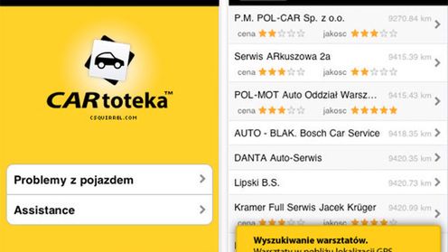 CARtoteka, polska aplikacja dla kierowców 1