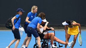 Szokujące obrazki na Australian Open. Tenisistka potrzebowała wózka inwalidzkiego