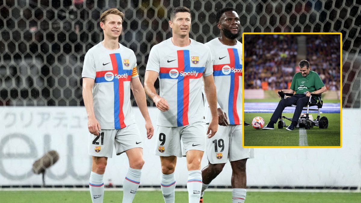 Getty Images / Na zdjęciu: piłkarze FC Barcelony / w ramce: Juan Carlos Unzue