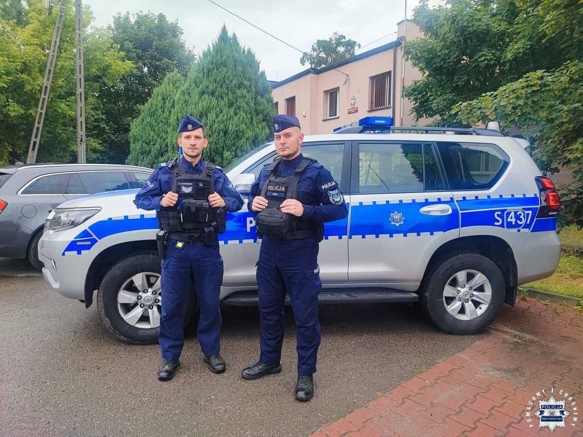 Kunowscy policjanci uratowali życie mężczyzny
