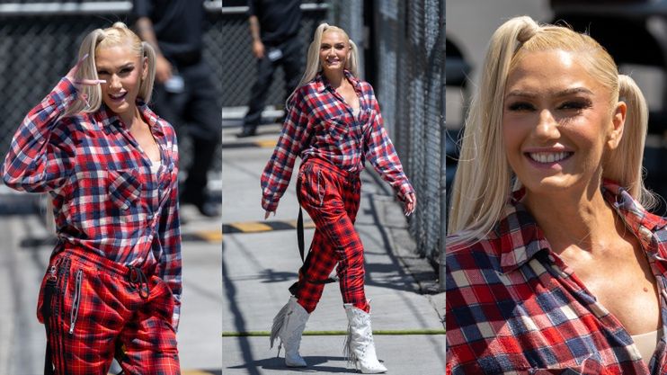 Gwen Stefani zmierza na wywiad do Jimmy'ego Kimmela