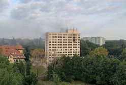 Wrocław. Pożar akademika na Biskupinie. Ewakuacja robotników