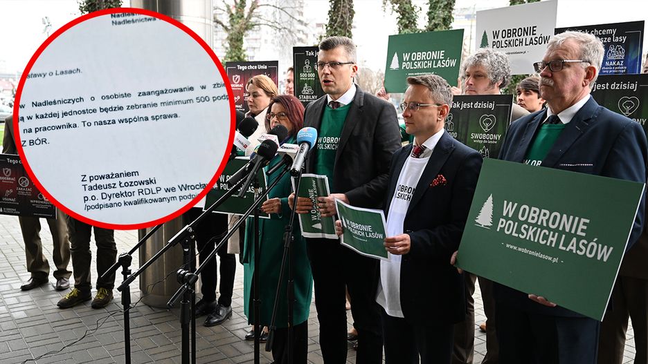 W poniedziałek politycy Solidarnej Polski zainicjowali zbiórkę podpisów pod projektem "W obronie polskich lasów"