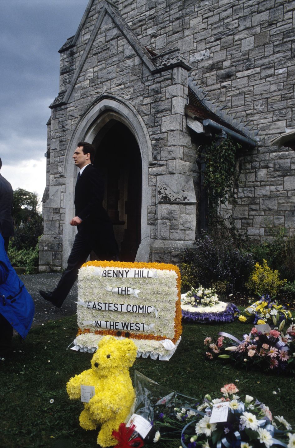 Funeral Of Benny HillFuneral Of Benny Hill  (Photo by Mathieu Polak/Sygma via Getty Images)Mathieu Polak