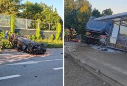 Pijany kierowca ciężarówki wjechał w autobus i auta. Wielu rannych