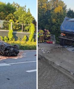 Pijany kierowca ciężarówki wjechał w autobus i auta. Wielu rannych