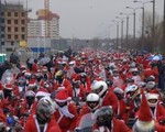 Mikołaje na Motocyklach ze wsparciem rowerzystów i biegaczy
