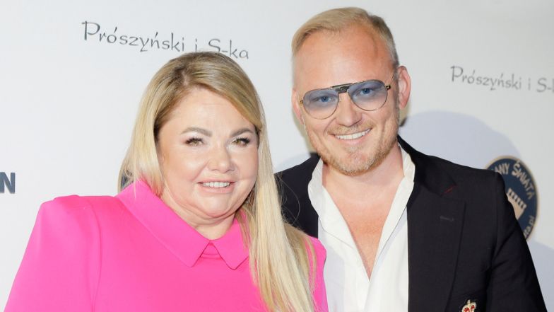 Katarzyna Niezgoda z ukochanym na premierze książki Ewy Minge