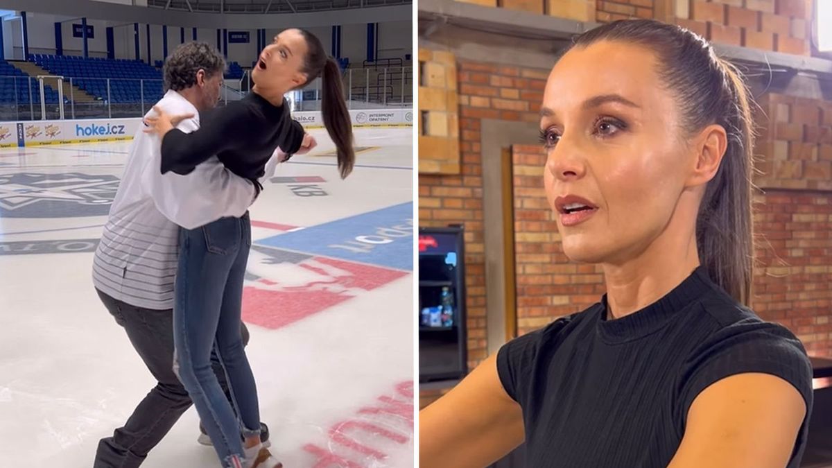 Na zdjęciu: Iva Kubelkova i Jaromir Jagr