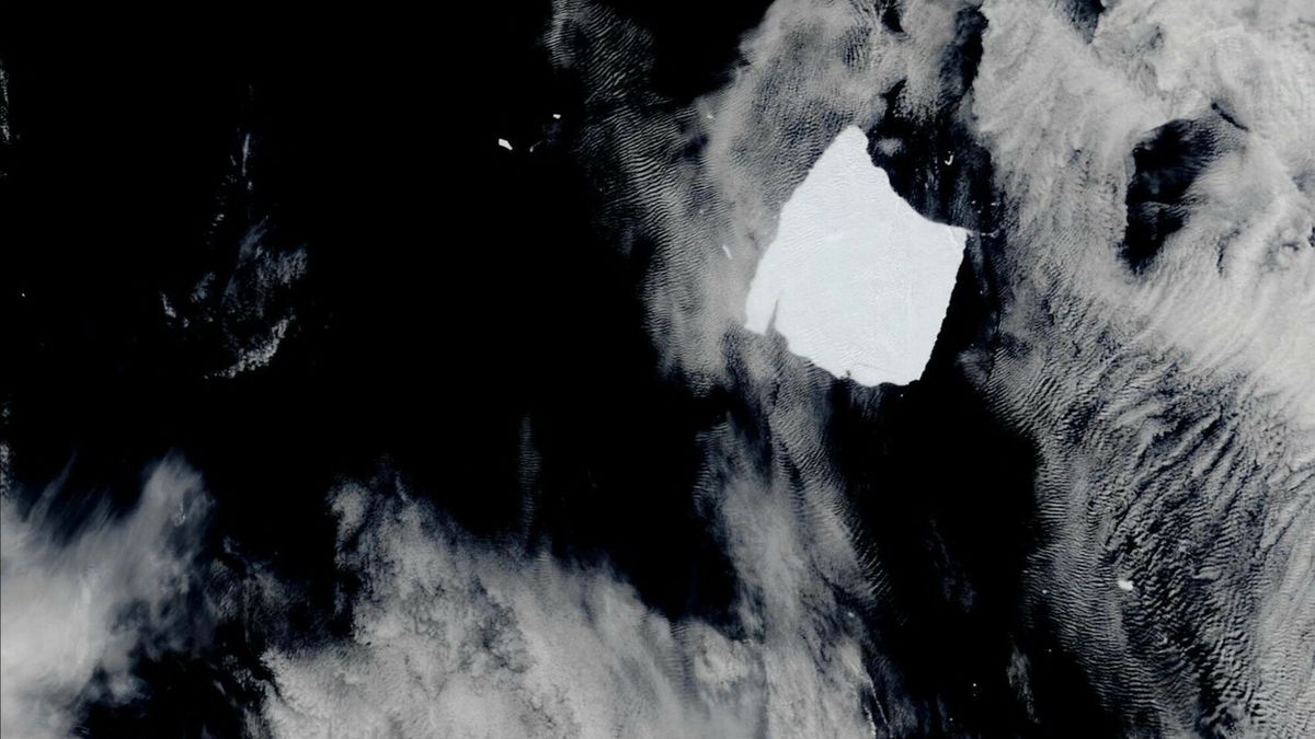 Temporary
This handout satellite photograph taken by the NASA satellite between January 12, 2025 and January 31, 2025 and released by NASA on January 31, 2025, shows the A23a iceberg (CR) drifting toward South Georgia Islands, in the Southern Ocean. The world's biggest iceberg, which split from Antarctica's coastline in 1986, is on the move after more than 30 years. At almost 4,000 sq km (1,500 sq miles) in area, it is more than twice the size of Greater London, and approx 400m (1,312 ft) thick. (Photo by Handout / NASA / AFP)
HANDOUT