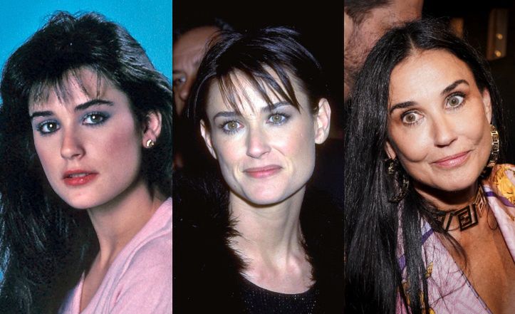 Demi Moore ma 61 lat. Wielu twierdzi, że gwiazda wiele razy ingerowała w urodę. Zobaczcie, jak zmieniała się na przestrzeni lat (ZDJĘCIA)