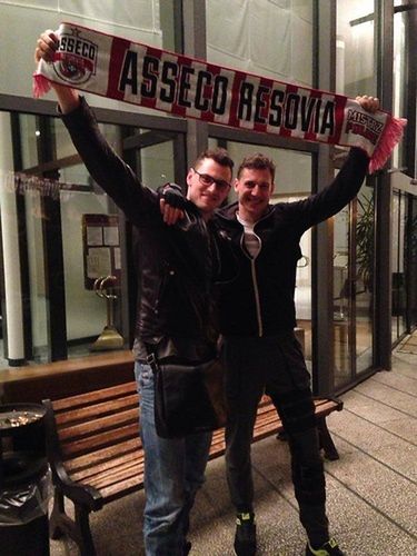 Olieg Achrem podczas badań we Włoszech znalazł czas, aby spotkać się z byłym kolegą z drużyny | fot. facebook.com