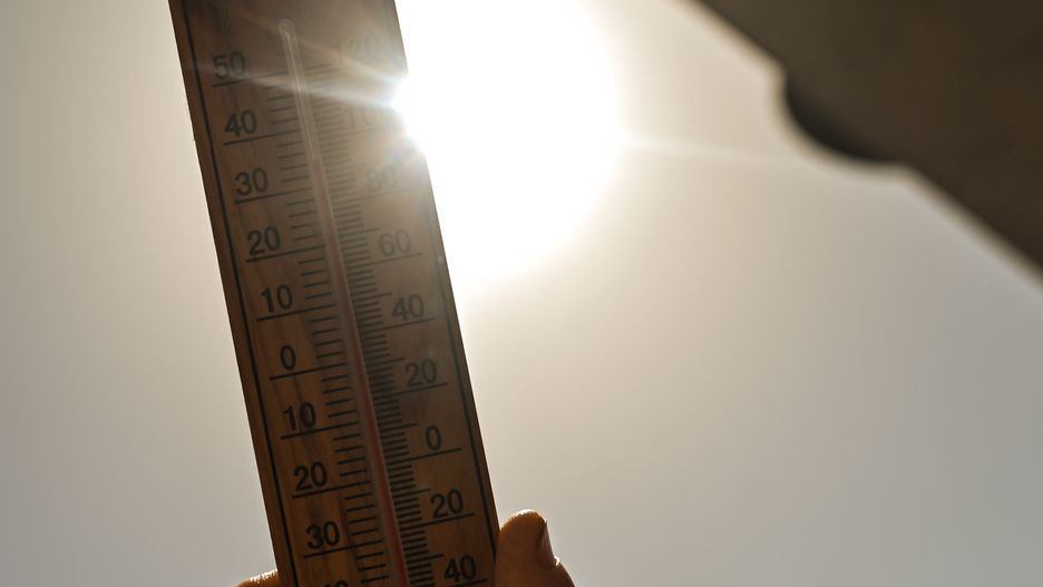 Thermometer displays a temperature close to 35 ° C in the sun. 
A blanket of hot air stretching from the Mediterranean to the North Sea is bringing much of Western Europe its first heat wave of the summer. The warm weather continues to intensify in Poland with temperatures reaching or exceeding 30 -35° C. 
On Sunday, June 19, 2022, in Rzeszow, Podkarpackie Voivodeship, Poland. (Photo by Artur Widak/NurPhoto via Getty Images)