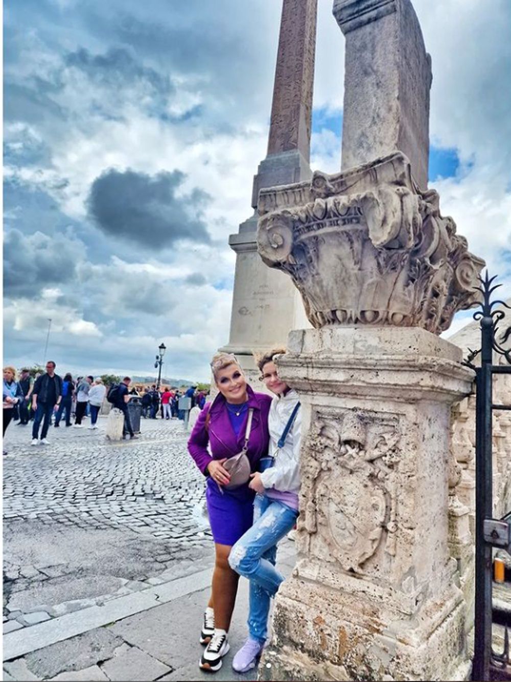 Katarzyna Skrzynecka zwiedza Rzym z rodziną