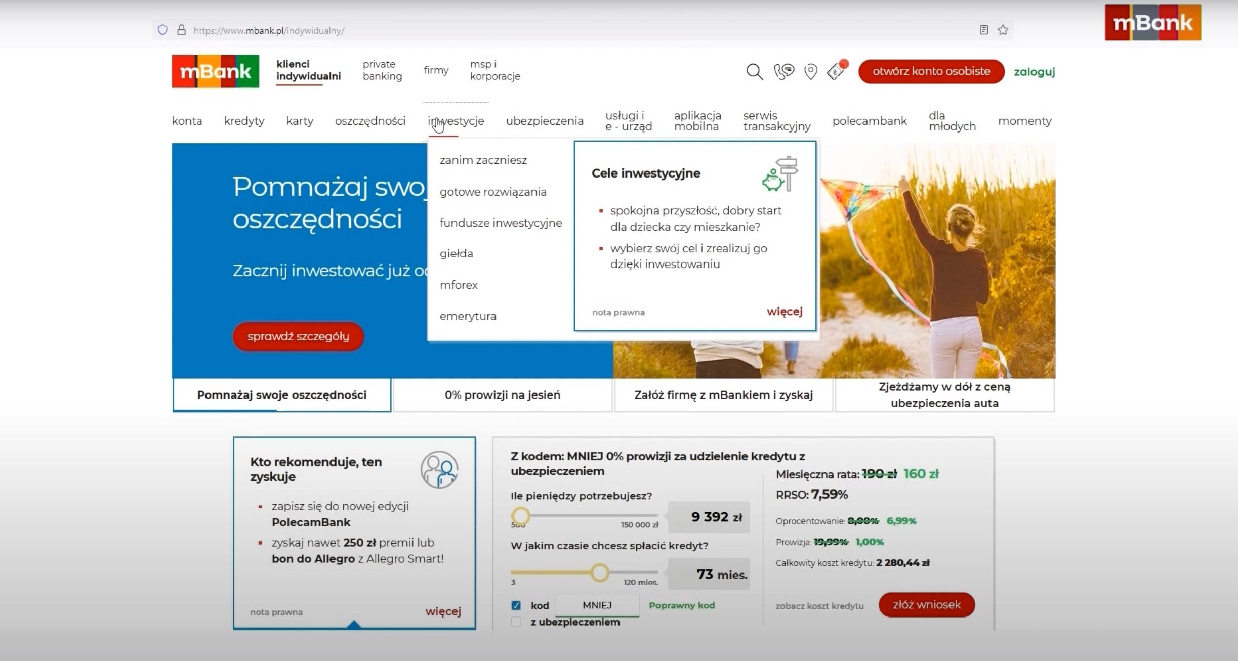 mBank inwestowanie. Grafika