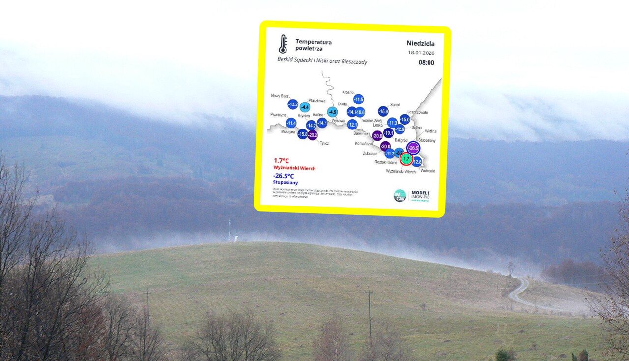 Ekstremalna inwersja w Polsce. Pokazał dane z godz. 8:00