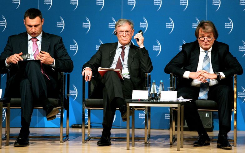 Witalij Kliczko, Horst Koehler i Jan Kulczyk.