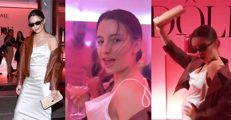 Julia Wieniawa w ciemnych okularach lansuje się na imprezie Lancome: "Nie zdążyłam umalować rzęs" (FOTO)