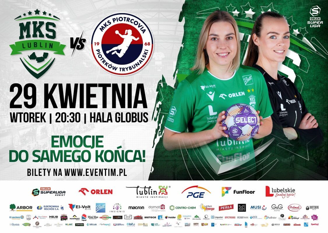 Plakat PGE MKS FunFloor Lublin vs MKS Piotrcovia Piotrków Trybunalski