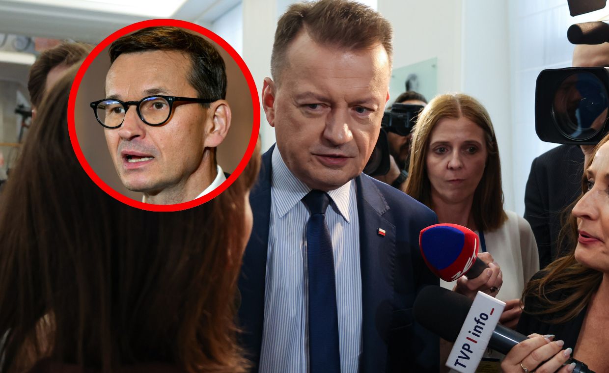 "Był przeciwny". Błaszczak atakuje Morawieckiego