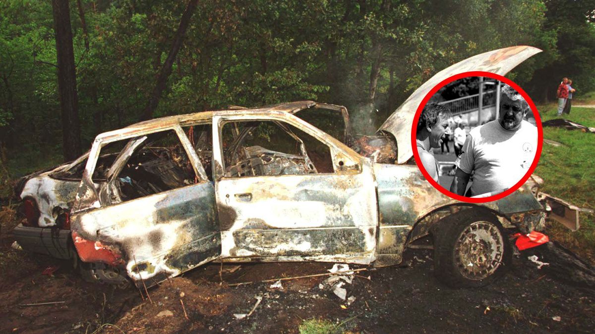 PAP / Robert Stachnik / Remigiusz Sikora / Na zdjęciu: samochód po wypadku Tadeusza Ślusarskiego i Władysława Komara