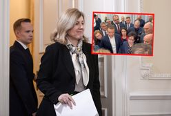 Witek skarży się wiceszefowej Komisji Europejskiej. Nagle wtrąca się Macierewicz