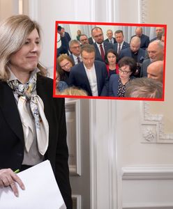 Witek skarży się wiceszefowej Komisji Europejskiej. Nagle wtrąca się Macierewicz