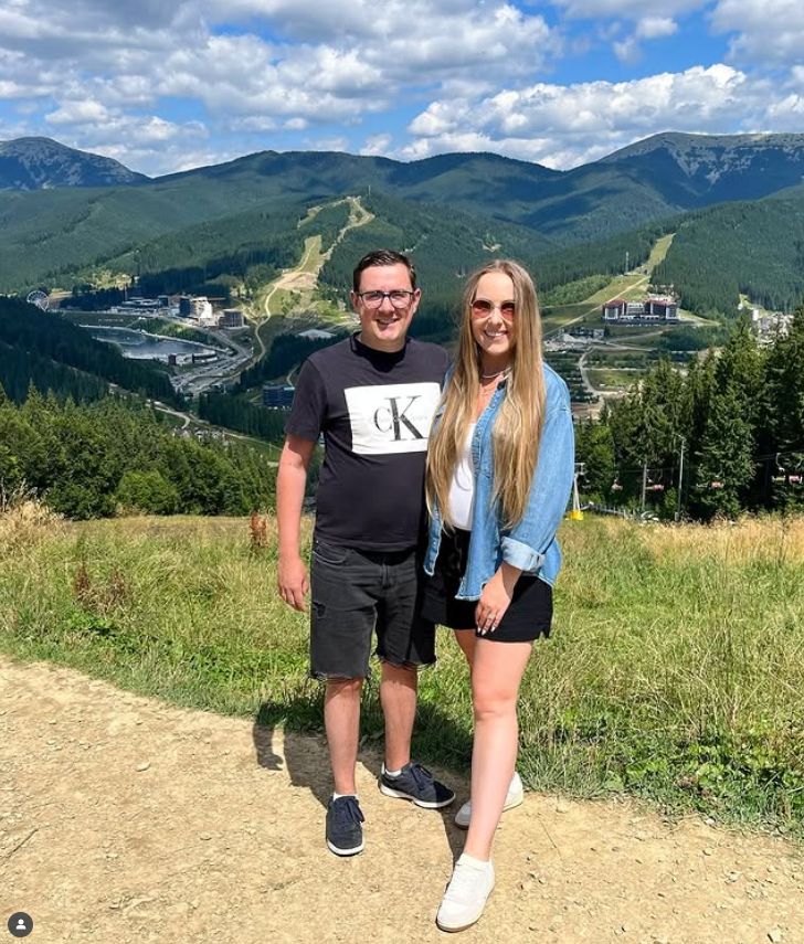 Miłosz Motyka z żoną