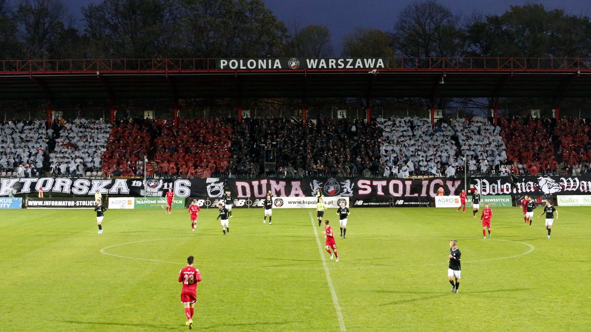 mecz na stadionie Polonii Warszawa