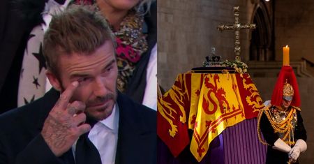 David Beckham POWSTRZYMUJE ŁZY, oddając cześć królowej Elżbiecie II w Westminster Hall (ZDJĘCIA)