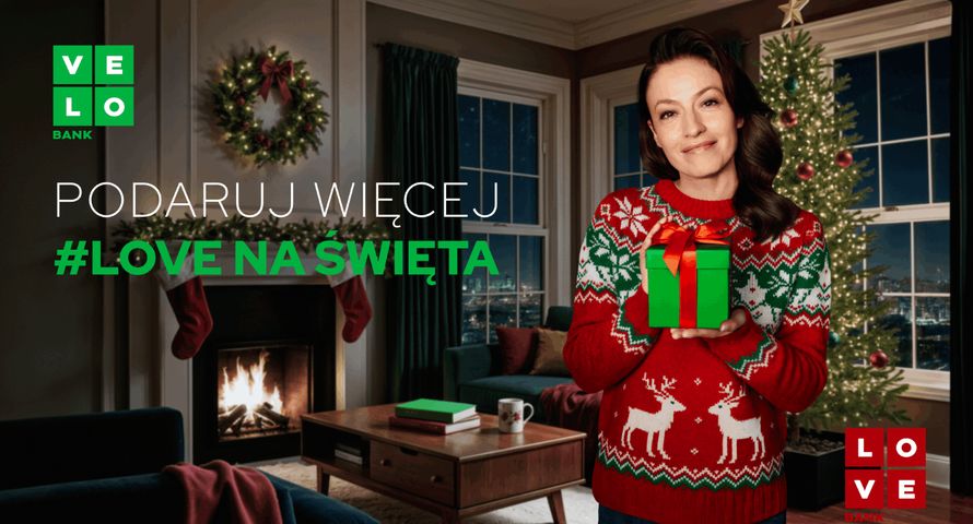 VeloBank z nową kampanią wizerunkową na święta. Twarzą Magdalena Różczka