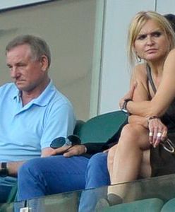 Monika Olejnik na meczu Legii