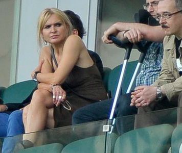 Monika Olejnik na meczu Legii