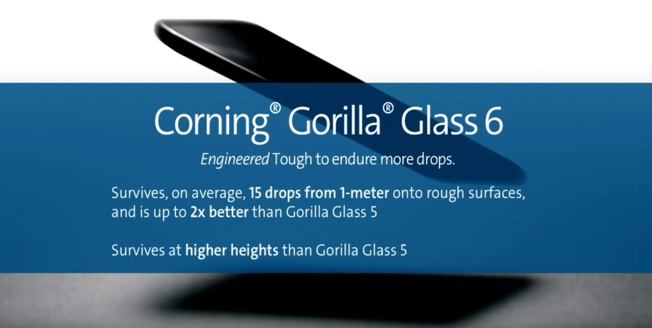 Gorilla Glass 6, stopklatka z prezentacji.