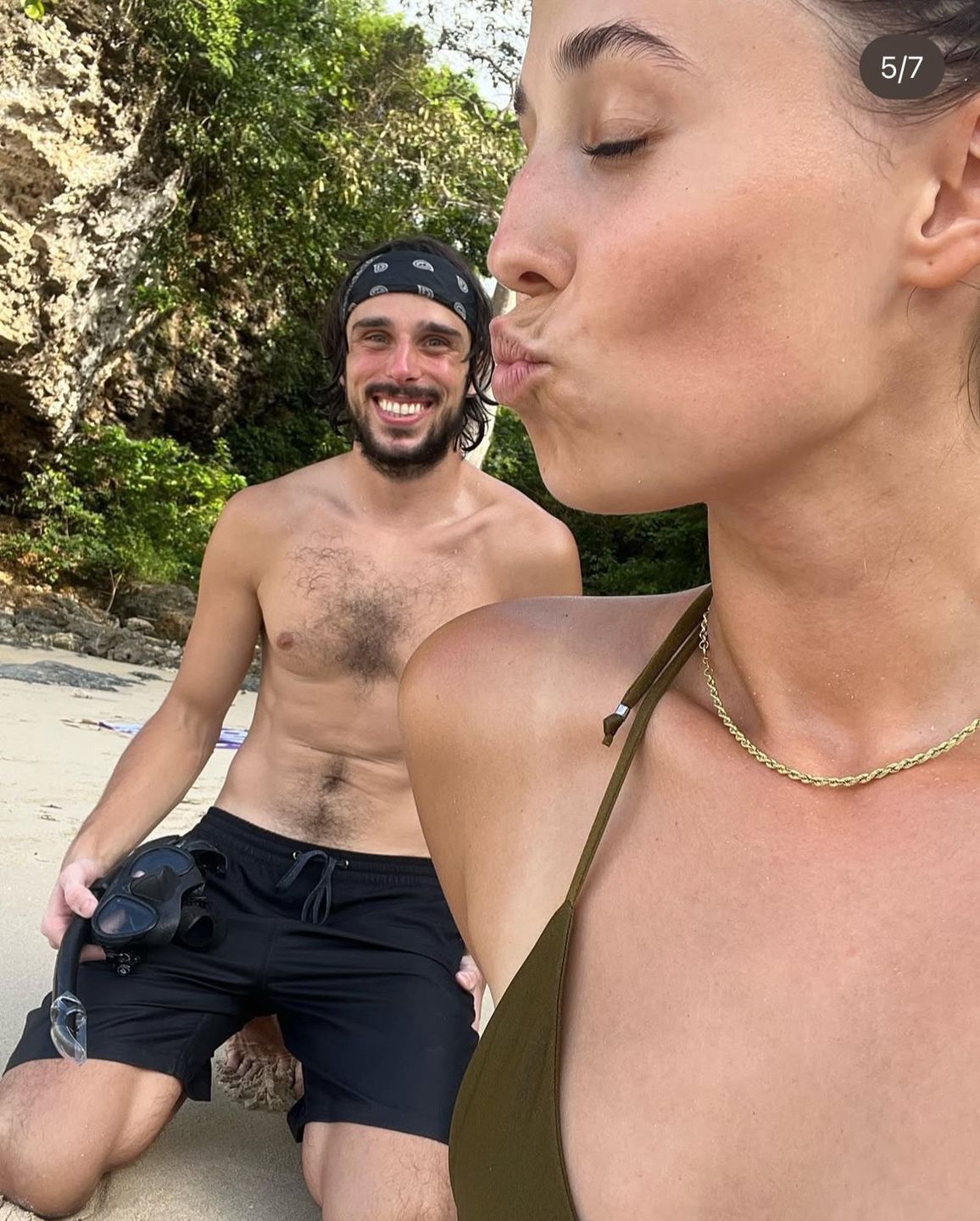 Izabella Krzan z partnerem